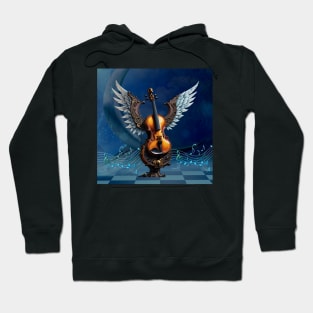 Wonderful elegant violin with wings. Hoodie